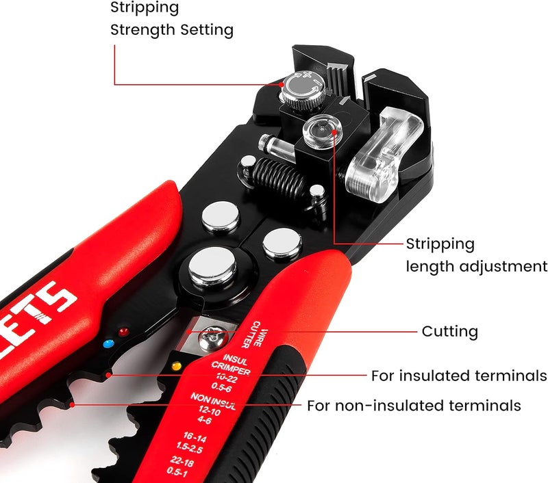 KAIWEETS Automatic Wire Stripper with 260PCS Crimp Connectors and Terminals - Image 5